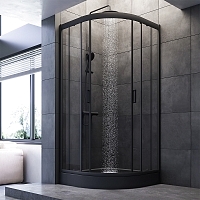 Душевой уголок AM.PM Gem 2000x900x900 черный матовый W90G-401-090BT