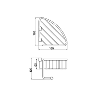 Полка металлическая угловая Veragio BASKET VR.GFT-9057.BR УЦЕНЕННАЯ