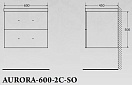 База под раковину Belbagno AURORA подвесная 60 AURORA-600-2C-SO-RGB Rovere Galifax Bianco