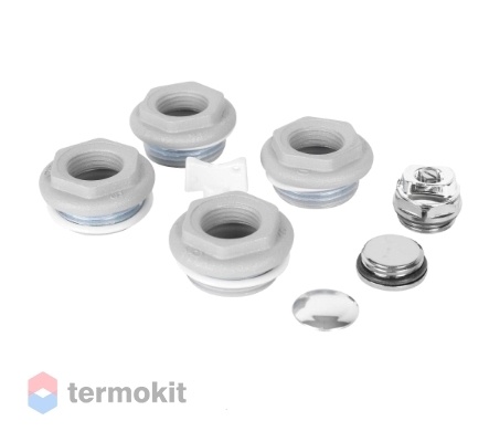 Монтажный комплект Global KIT для подключения радиатора 1/2" Серый