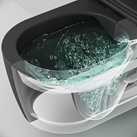 Унитаз подвесной AM.PM Func с сиденьем микролифт черный матовый C8F1701MBSC