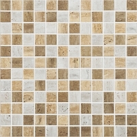 Мозаика Стеклянная Vidrepur Mix Stones Travertino (на сетке) 31,7x31,7