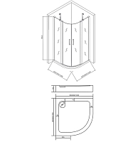 Душевой уголок Good Door Pandora 1850x800x800 хром ПД00077