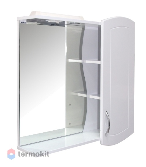 Зеркальный шкаф с подсветкой MIXLINE Ассоль 74 подвесной белый 524726