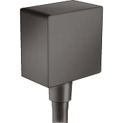 Подключение для душевого шланга Hansgrohe FixFit Square черный хром матовый 26455340