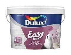 Dulux Easy матовая, Краска для стен и обоев водно-дисперсионная, база BW 2,5л