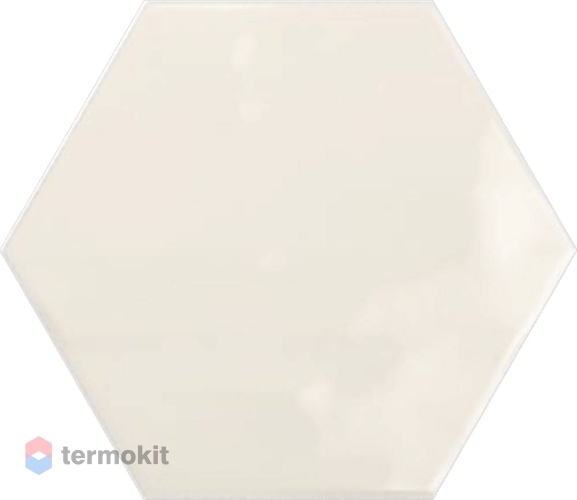 Керамическая плитка Ribesalbes Geometry Hex Ivory Glossy настенная 15x17.3