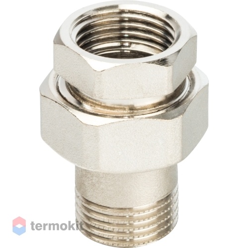 STOUT Разъемное соединение "американка" уплотнение под гайкой O-RING ВН 1/2" никелированное