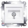 Телевизионная розетка ABB Cosmo спутниковая RG6 F-разъем белая 619-010200-180