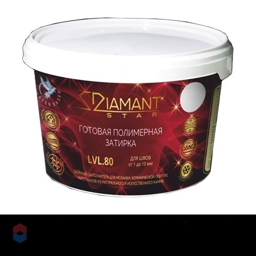 Затирка Диамант полимерная Diamant Star 826 черный (2 кг)