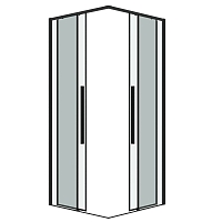Душевой уголок Grossman Galaxy 1950x800x800 черный матовый 300.K33.01.8080.21.00
