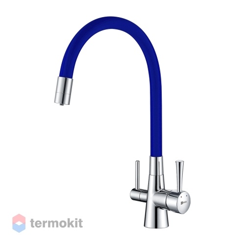Смеситель для кухни Lemark Comfort хром/синий LM3075C-Blue