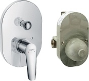 Встраиваемый смеситель для ванны и душа Hansgrohe Logis E хром 71408000