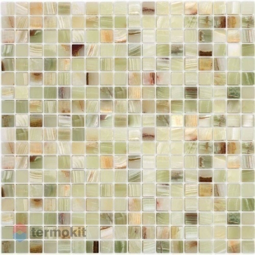 Мозаика Caramelle Mosaic Pietrine 7mm Onice Verde oliva Pol (1,5x1,5) 30,5x30,5