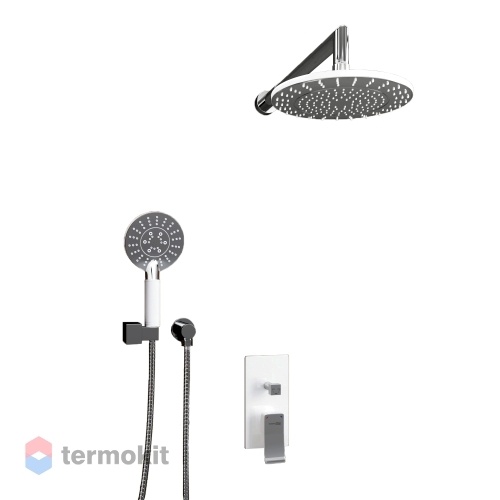 Душевой комплект скрытого монтажа WasserKRAFT хром/белый A16067WHITE