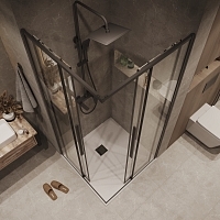 Душевой уголок Grossman Galaxy 1950x800x800 черный матовый 300.K33.01.8080.21.00