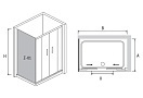 Душевой уголок RGW Passage PA-41 200х90х195 010841920-11 Хром
