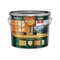 Pinotex Ultra,Влагостойкая защитная лазурь для древесины, с воском, орегон, 9л