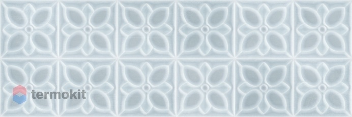 Керамическая плитка Mei Lissabon LBU333D рельеф квадраты сине-зеленый 25x75