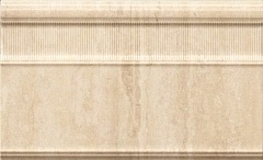 Керамическая плитка Gardenia Orchidea Lirica 67375 Fascia Rilievo Travertino Chiaro плинтус 15х25