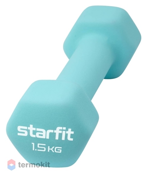 Гантель неопреновая Starfit DB-201 1,5 кг, мятный УТ-00018830