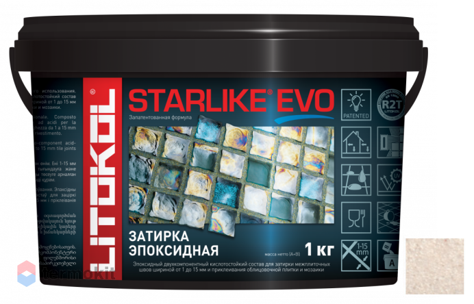 Затирка Litokol эпоксидная Starlike Evo S.205 Travertino 1кг