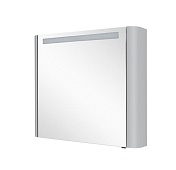 Зеркальный шкаф AM.PM Sensation 80 с подсветкой текстурированный шпон M30MCL0801FG левый серый шелк