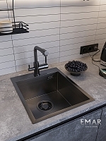 Мойка для кухни EMAR PVD черный EMB-128A PVD Nano Dark
