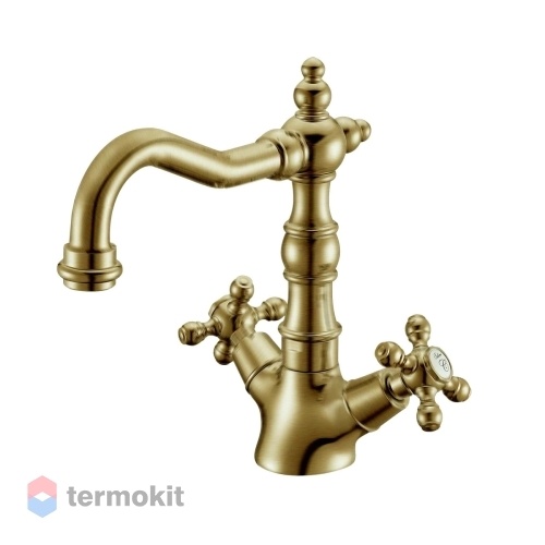 Смеситель для раковины Boheme Medici Presente SWAROVSKI шар бронза 312-SW