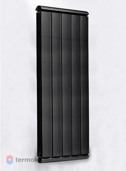 Дизайн-радиатор алюминиевый Silver 1300 \ 04 секции \ с нижним подключением черный