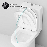 Унитаз напольный AM.PM Spirit 2.0 FlashClean с бачком без сиденья C708600WH