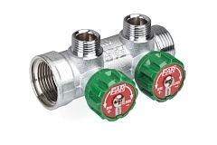 Far Регулирующий проходной коллектор ВР-НР 3/4&quot; с 2 отводами 1/2&quot; FK 3821 3412
