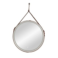 Зеркало Art&Max MILAN 80 с подсветкой подвесное коричневый AM-Mil-650-DS-F-Brown