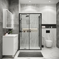 Душевой уголок Grossman Cosmo 1950x1100x800 графит сатин 120.K33.02.1180.42.00