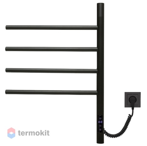 Электрический полотенцесушитель Vincea VTD-1S1CBE 430x600, черный, таймер