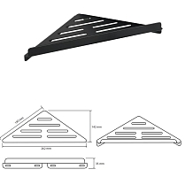 Мыльница угловая Bemeta DARK черный матовый 102308260