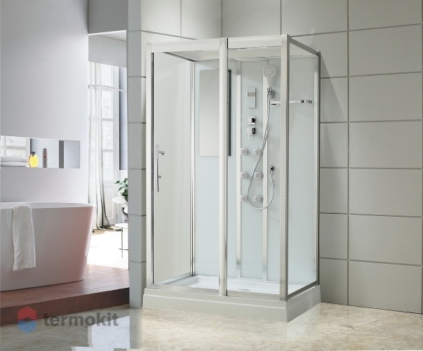 Душевая кабина Black&White Galaxy 120x90 (прозрачное стекло) хром G5509