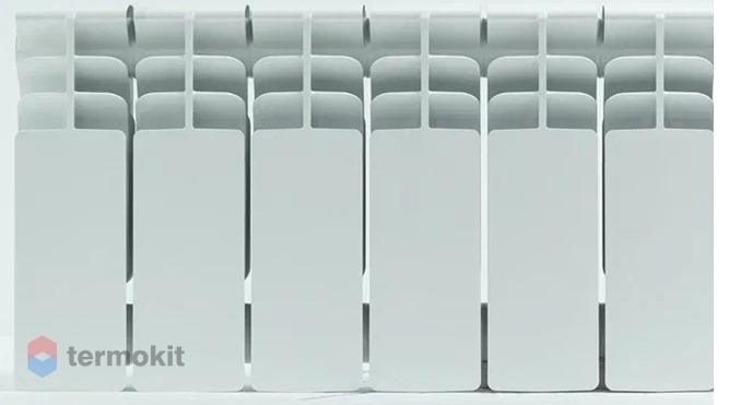Секционный биметаллический радиатор STOUT TITAN 200 \ 03 секции \ с боковым подключением