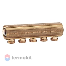 Giacomini Коллектор с отводами с наружной резьбой 3/4"x3/4"E/5, латунный R551SY085