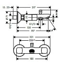 Смеситель для ванны и душа Hansgrohe Logis 71243000