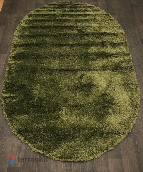 Ковёр Merinos Shaggy Ultra 200x400 овальный тёмно-зелёный s600