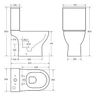 Унитаз-компакт напольный Belbagno Lounge с сиденьем микролифт BB045CPR/SC/BB045/051T