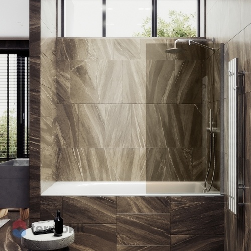 Душевая шторка Maybah Glass 700х1400 (тонированное стекло бронза) хром матовый MGV-69-5ш
