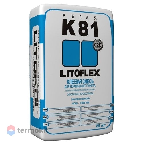 Клей Litokol Litoflex К81 Белый 25кг