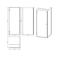 Душевой уголок STWORKI Орхус 2000x900x900 MV-OR-90x90-BL-T