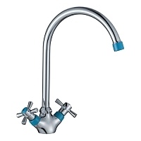 Смеситель для кухни Decoroom синий/хром DR46028-Blue