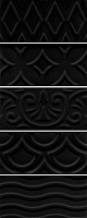 Керамическая плитка Kerama Marazzi Авеллино черный структура mix 16016 Настенная 7,4x15