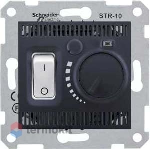 Регулятор теплого пола 10А Schneider Electric Sedna Шнайдер Электрик Седна Графит SDN6000370