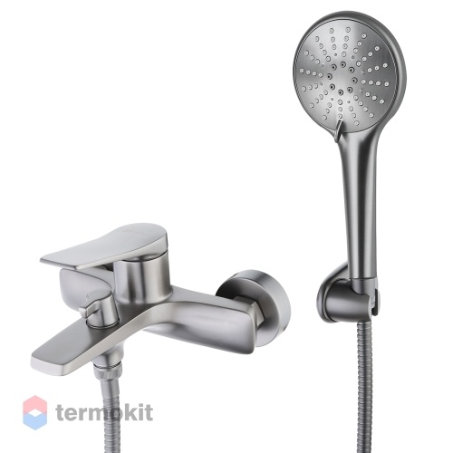 Смеситель для ванны и душа Lemark Bronx графит LM3714GM
