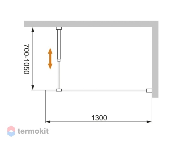 Душевая перегородка Cezares Liberta-L-1-130-C-Cr